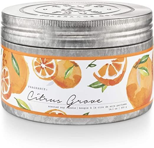 18434001000 Tried &amp; True Citrus Grove Large Tin Candle