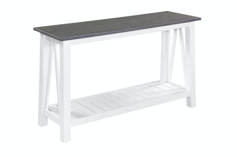 OT05-16S Surrey Sofa Table in Heather Gray and White