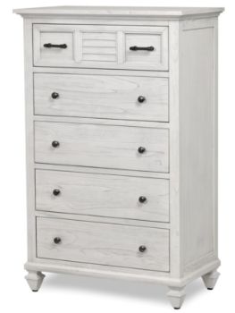 B27735-WW   Surfside 5 Drawer Chest - Weathered White
