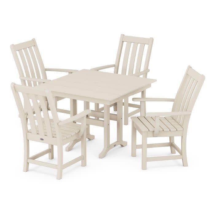 PWS1166-1-SA Vineyard 5-Piece Farmhouse Dining Set in Sand