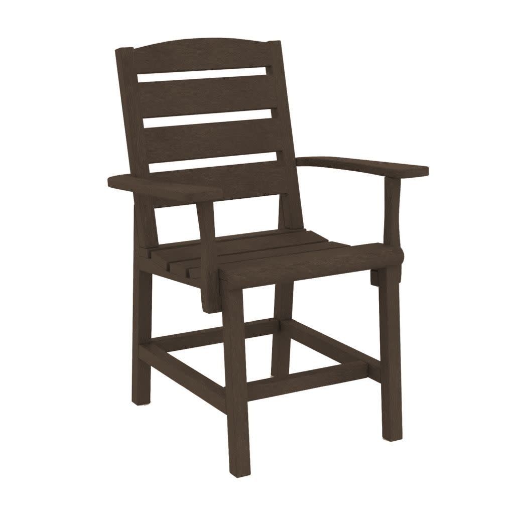 C323-16 Napa Dining Arm Chair in Chocolate