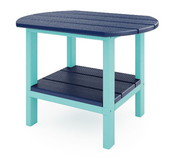 S2ST002-GU-PA 25&quot; St Simons Oval Side Table Gulf Shores and Patriot