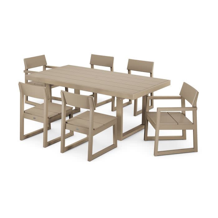 PWS552-1-V-VSH EDGE 7-Piece Dining Set Vintage Sahara