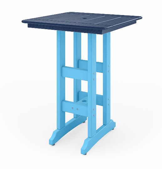 SAVB33-SU-PA 33” Savannah Square Bar Table in Summer Blue and Patriot