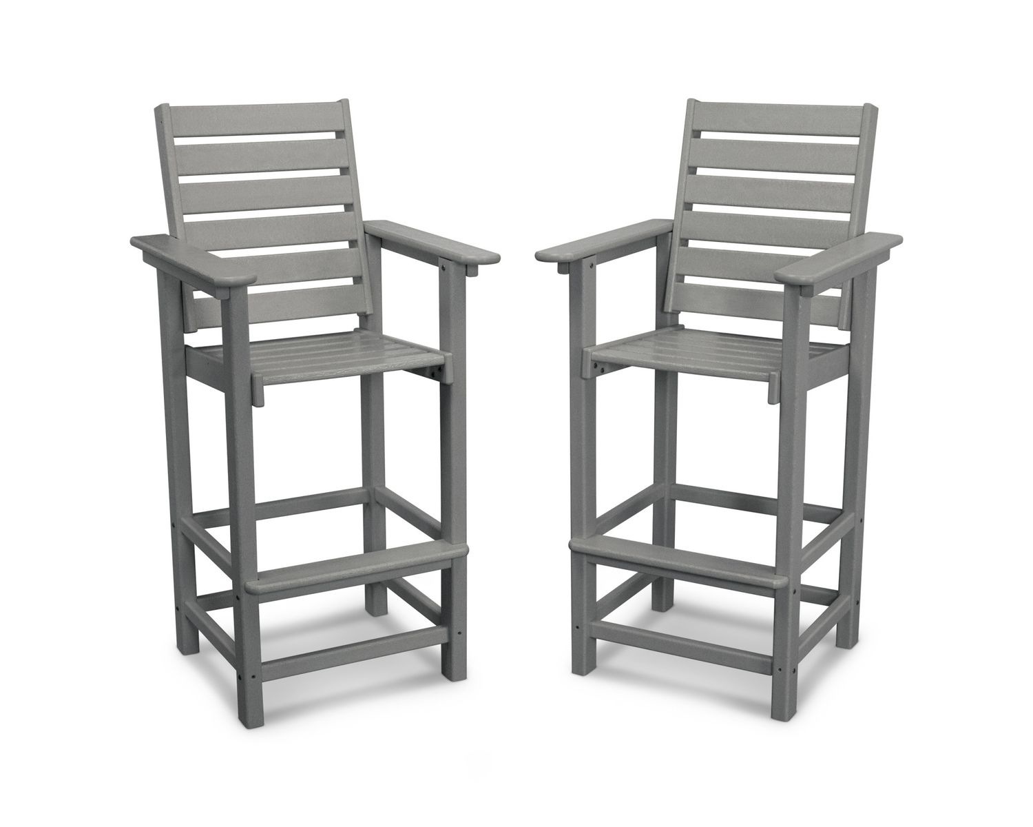PWS222GY Captain Bar Chair Duo Slate Grey