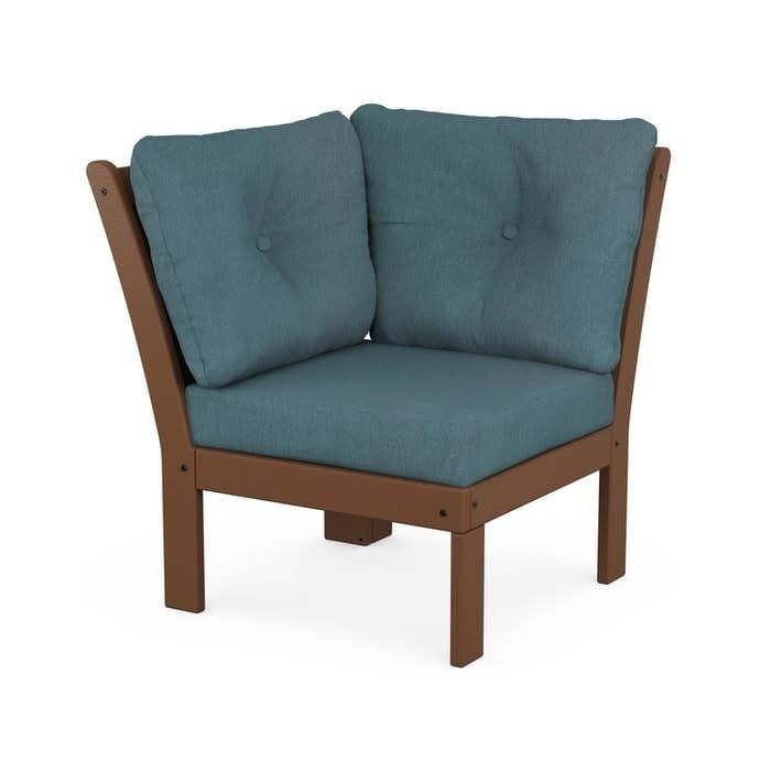 GN2304TE Vineyard Modular Corner in Teak/Ocean Teal 162711