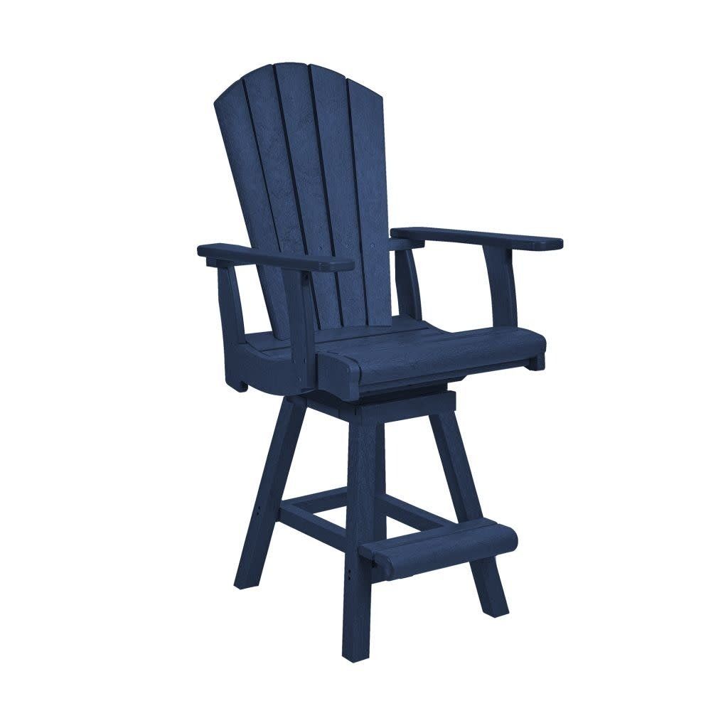C25C Swivel Counter Arm Chair 20 Navy