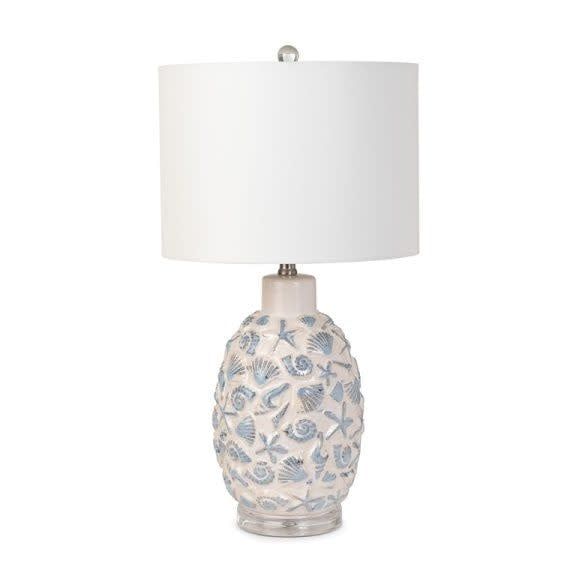 LUX-M164-WHITE/BLUE 26&quot; Ceramic Table Lamp