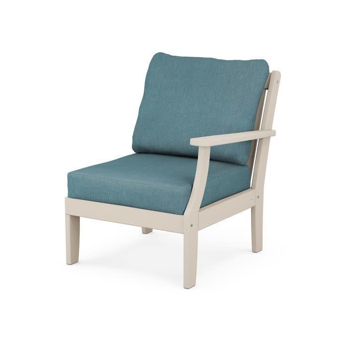4501RAFSA Braxton Modular Right Arm Chair Sand/Ocean Teal 161127