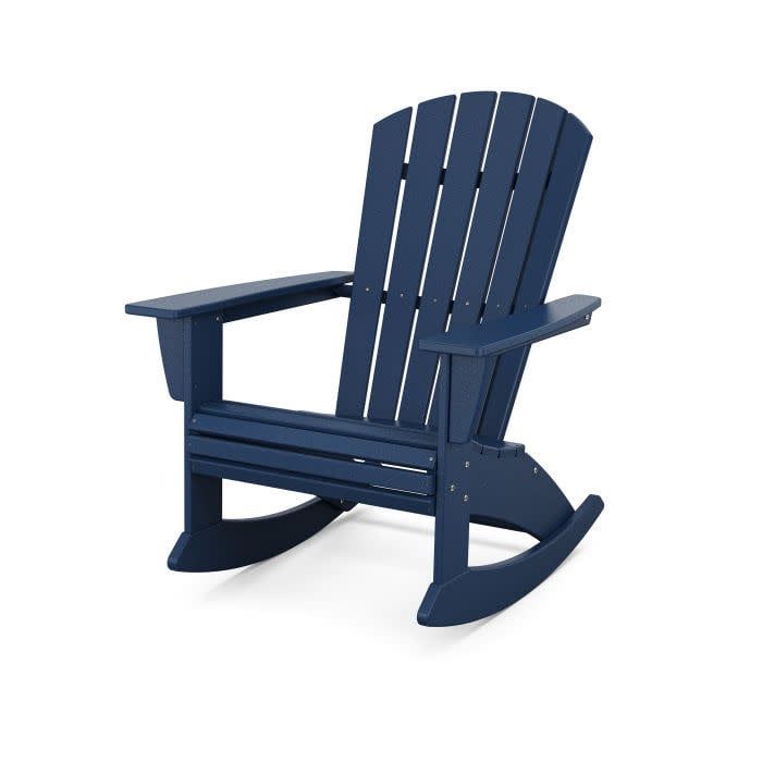 ADR610NV Nautical Curveback Adirondack Rocking Chair Navy