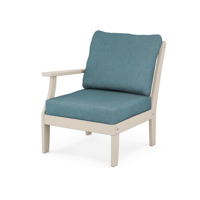 4501LAFSA Braxton Modular Left Arm Chair Sand/Ocean Teal 161127