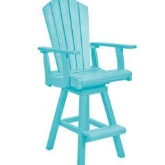 C25C Swivel Counter Arm Chair 11 Aqua