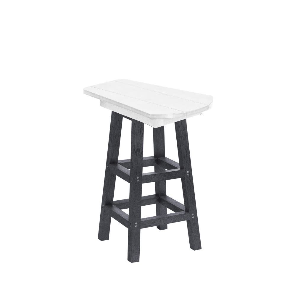 T07-18-02 Pub Side Table in Slate Grey/White