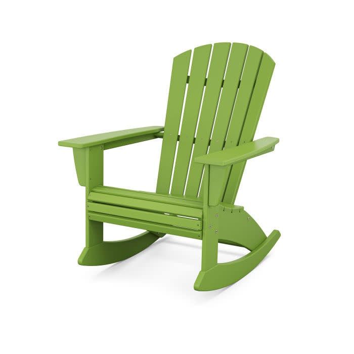 ADR610LI Nautical Curveback Adirondack Rocking Chair Lime