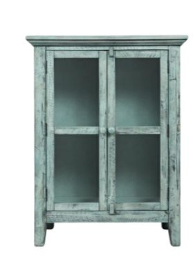 1615-32 Rustic Shores 2-Door Accent Cabinet Surfside