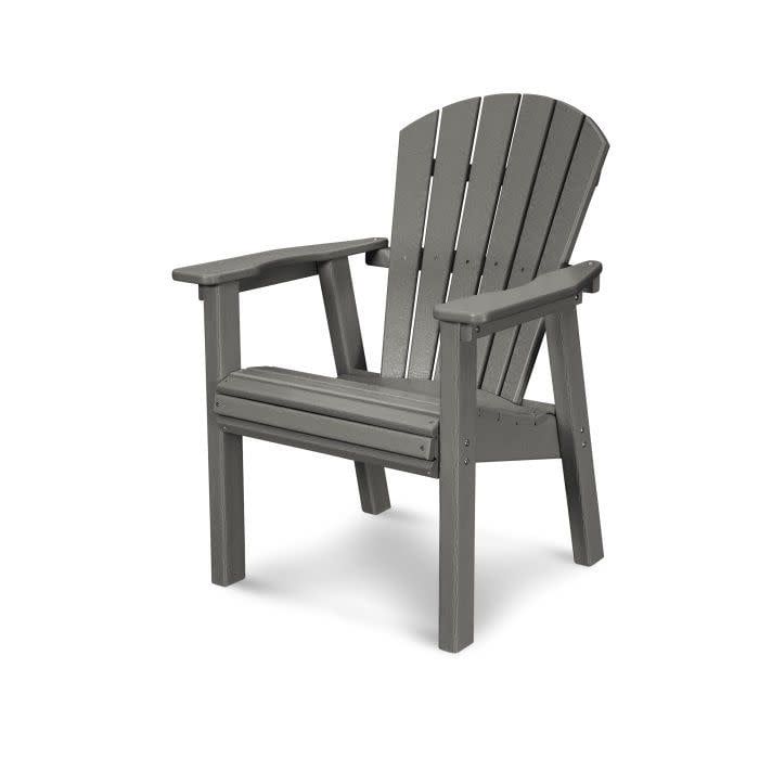 SHU19GY Seashell Upright Adirondack Chair Grey
