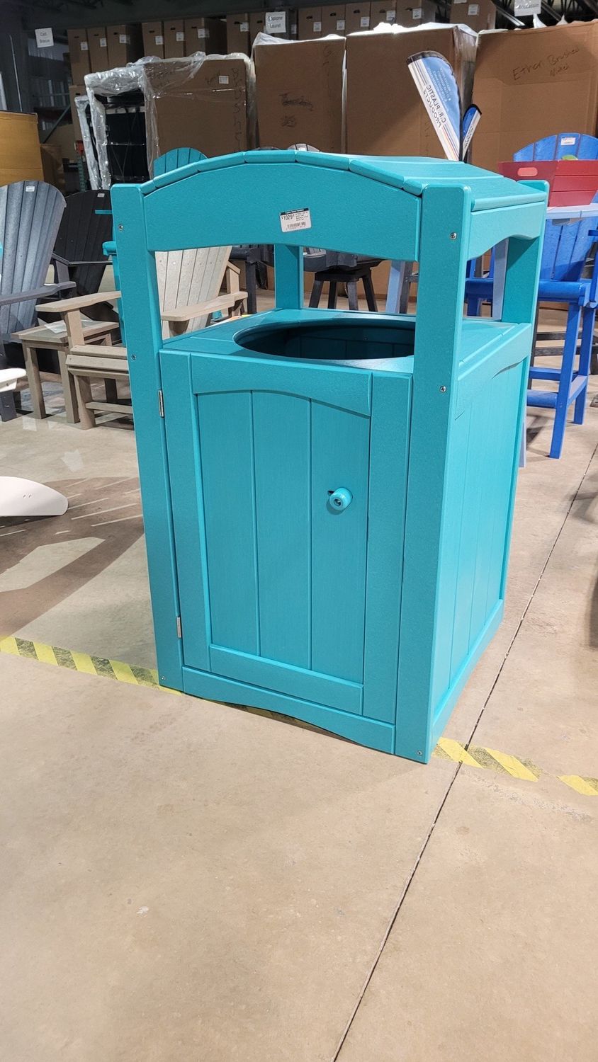 SPTRA01-GST 32 Gallon Trash Receptacle in Gulf Shores Teal