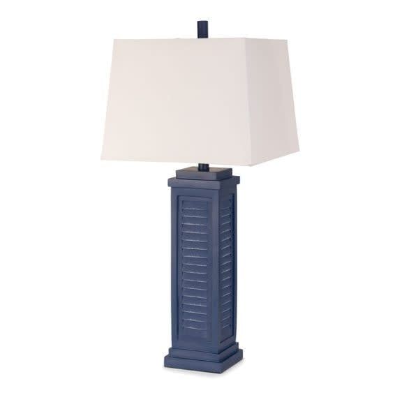 LUX-3925-NAVY-USB 32&quot; Navy Shutter Lamp w/ USB