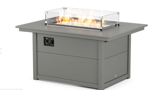 CTF3446RECTGY Rectangle 34&quot; X 46&quot; Fire Pit Table /  Grey