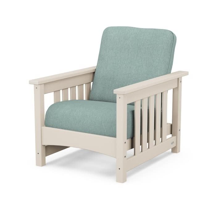 PWCMC23 Club Mission Chair Frame Sand/ Glacier Spa Cushions 161130