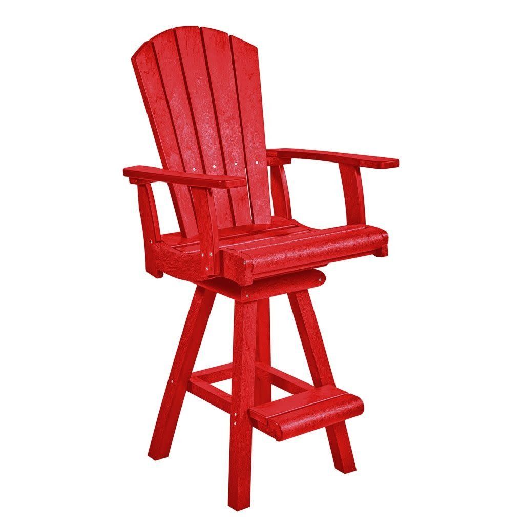 C25 Swivel Pub Arm Chair 01 Red