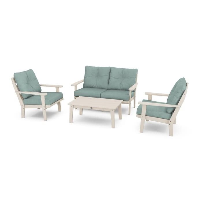 PWS520-2SA Lakeside 4-Piece Deep Seating Set Sand with Glacier Spa Cushions