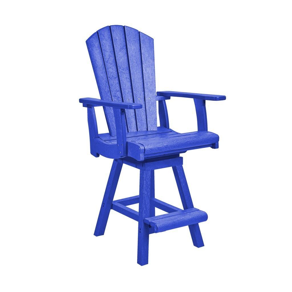 C25C Swivel Counter Arm Chair 03 Blue