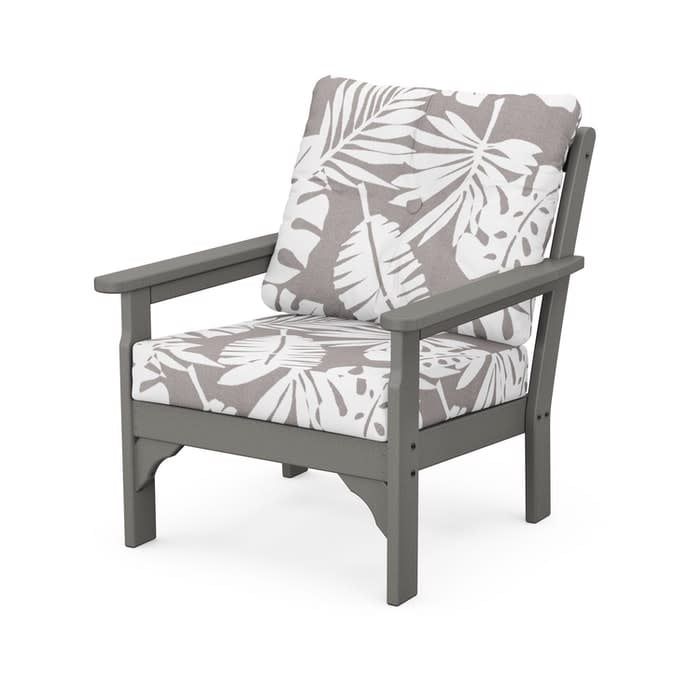 GN23GY Vineyard Deep Seating Chair Grey / Leaf Grey Mist