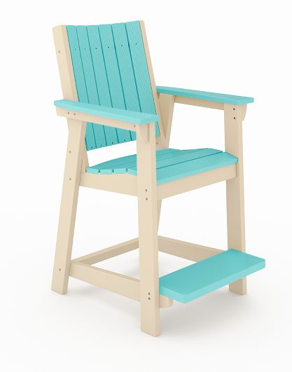 CALC001-TY-GU Callaway Counter Chair  Tybee Sand and Gulf Shores Teal