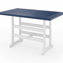 SAVCT72-2PATHB Savannah Farmhouse CounterTable 44&quot; x 72&quot; Patriot Blue/Harbor Grey