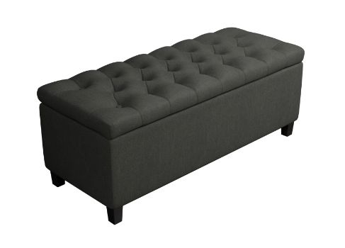 915143 Samir Lift Top Storage Bench Charcoal