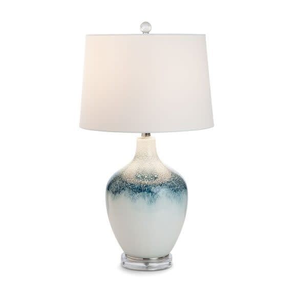 LUX-110-BLUE/WHITE 28.5&quot; Blue and White Table Lamp