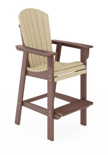 SFBH2-2PT St. Simons Fan Back Premium Bar Chair in Pecan/Tybee