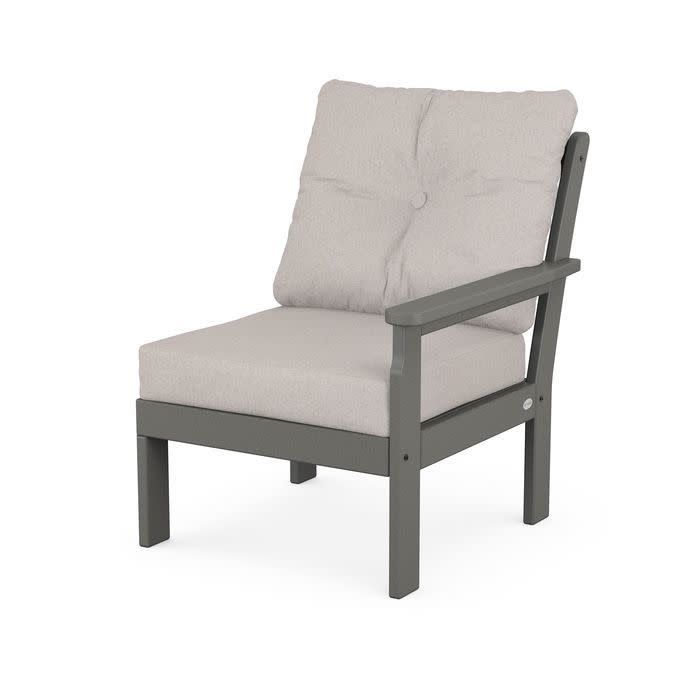 GN2301RAFGY Vineyard Modular Right Arm Chair in Slate Grey / Dune Burlap 145999