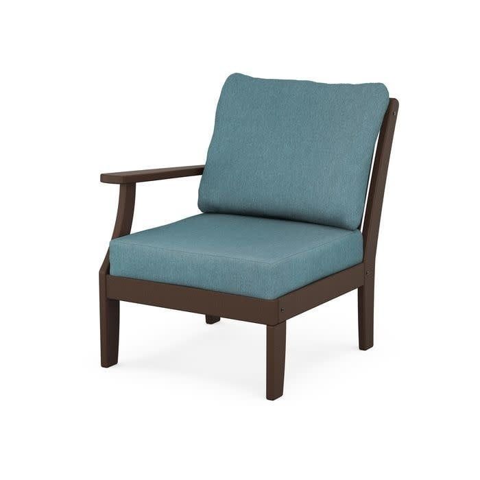4501LAFMA Braxton Modular Left Arm Chair Mahogany/Ocean Teal 161127