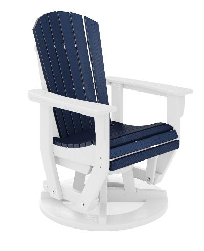 SFTSG2-DE-PA St. Simons Swivel Glider Chair in Destin White/Patriot Blue