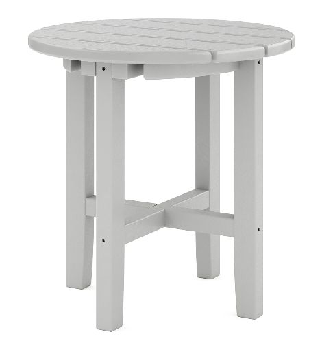 CR18ST-HE-HE 18&quot; Round Side Table in Heron Grey