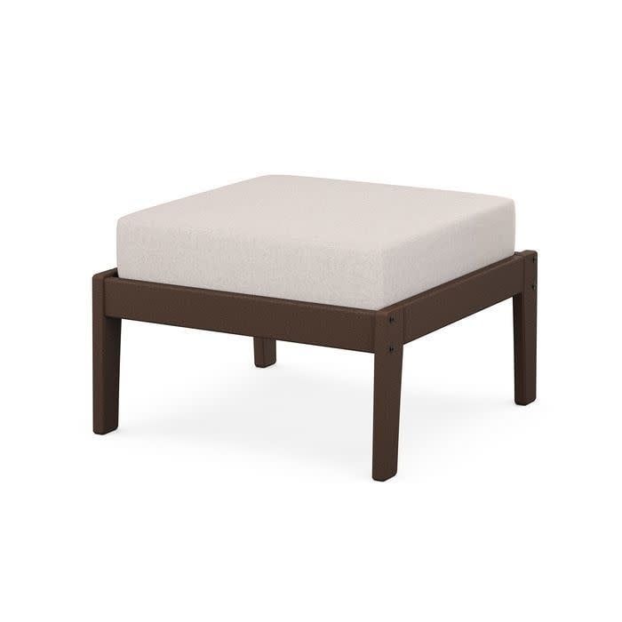 4410-MA Lakeside Deep Seating Ottoman Mahogany / Dune Burlap 145999