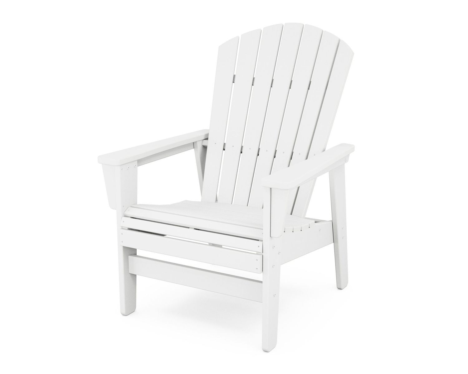 ADU810WH Nautical Grand Upright Adirondack Chair in White