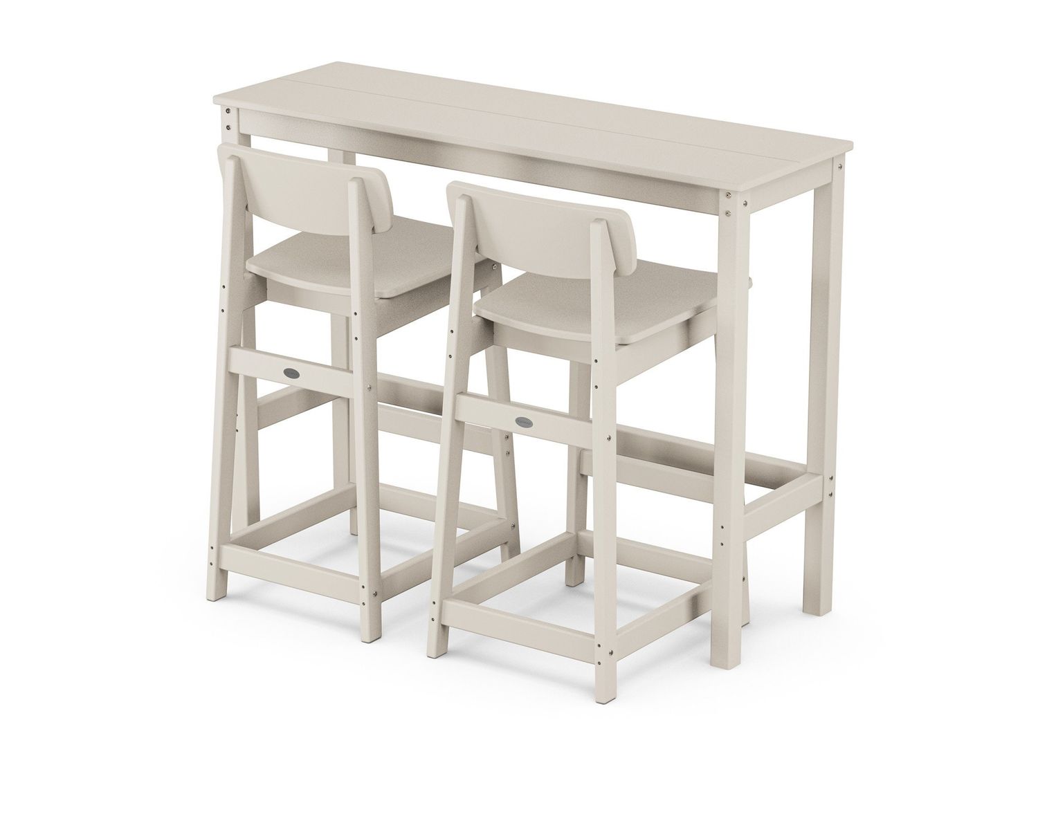 PWS2592-1-SA Modern Studio Urban Lowback Bar Chair 3-Piece Balcony Set in Sand