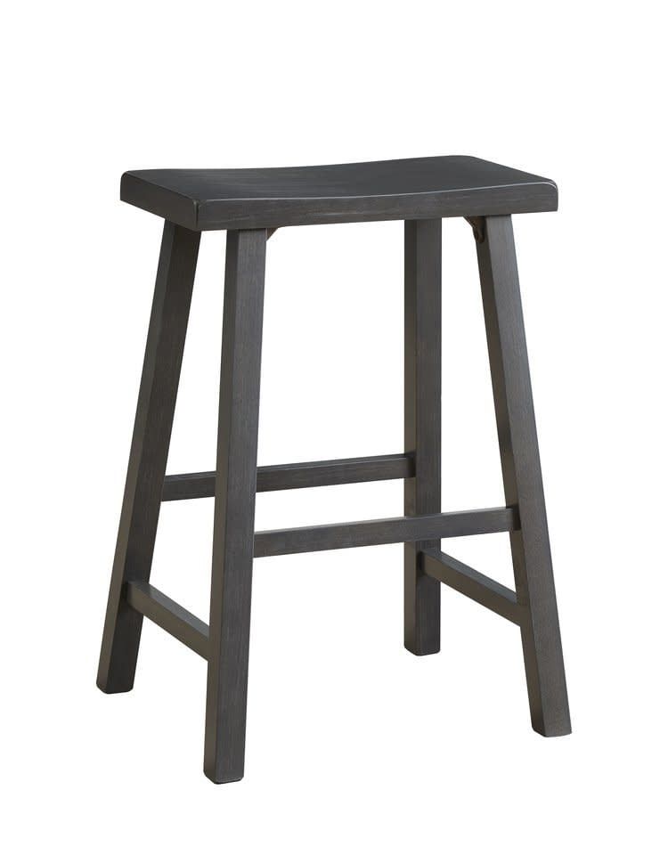 S105-682 Dining Essentials - Heather Gray Saddle Stool 24&quot; Saddle Stool