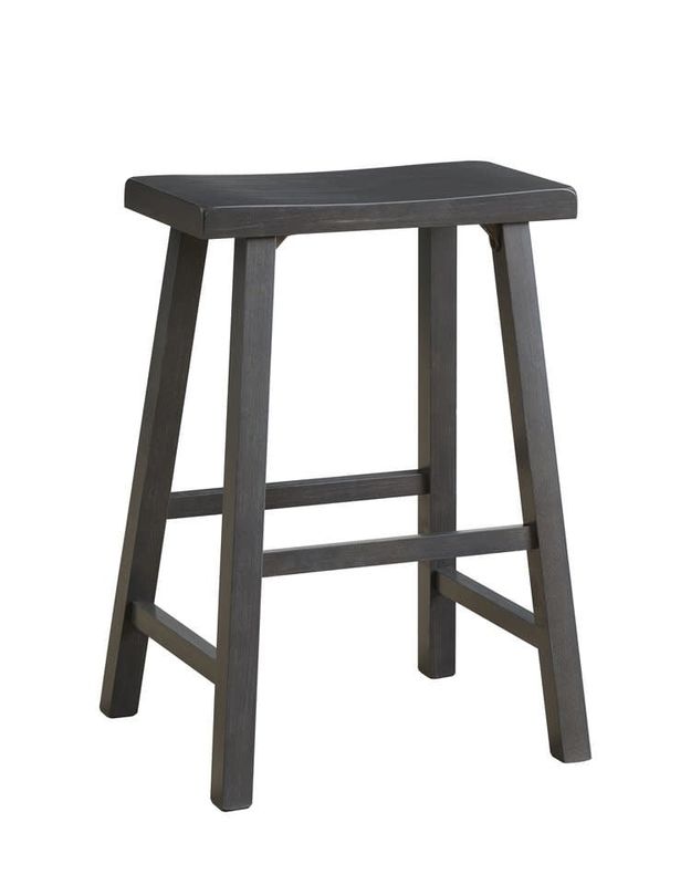 S105-682 Dining Essentials - Heather Gray Saddle Stool 24&quot; Saddle Stool