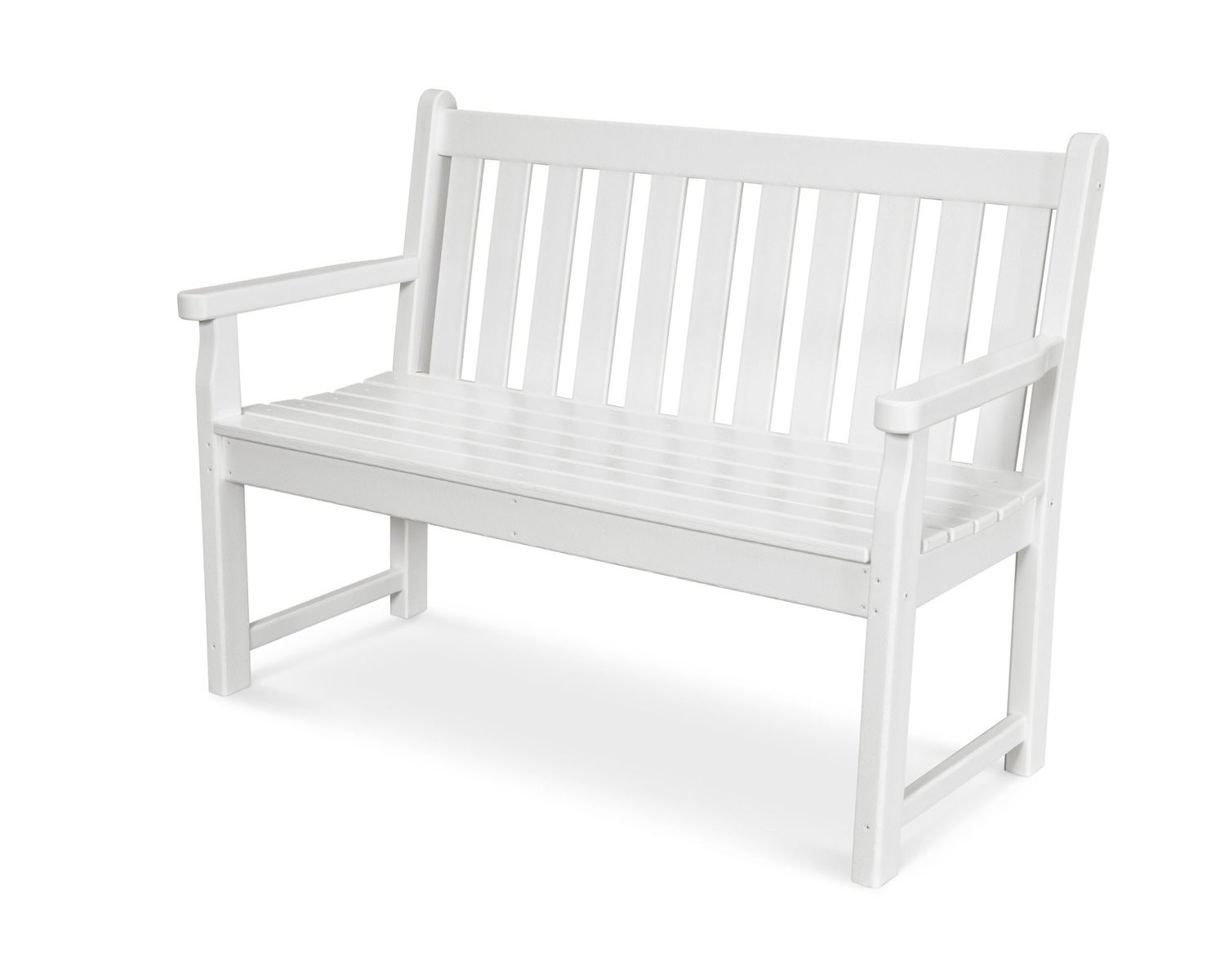 TGB48WH Traditional Garden 48&quot; Bench in White