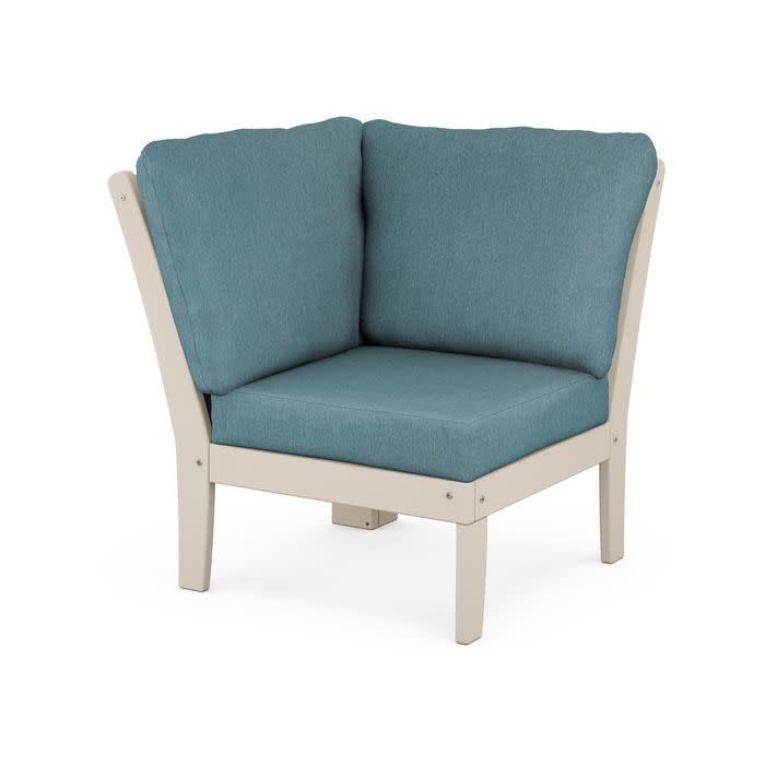4504SA Braxton Modular Corner Chair Sand/Ocean Teal 161127