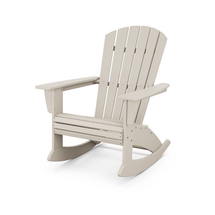 ADR610SA Nautical Curveback Adirondack Rocking Chair Sand
