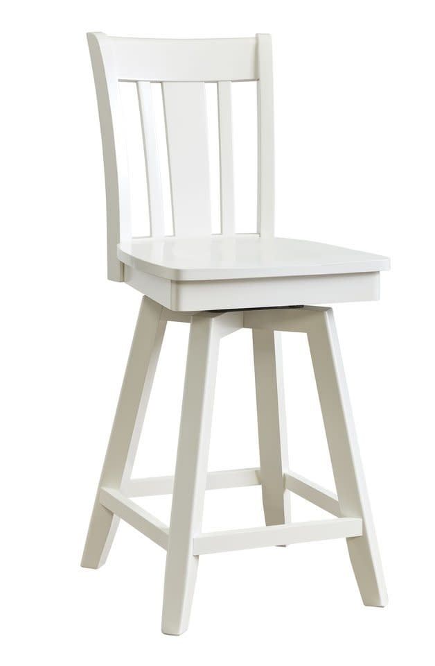 S08-102SWB San Remo Swivel Counter Stool in White