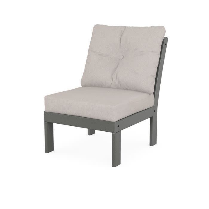 GN2301CGY Vineyard Modular Armless Chair  Slate Grey / Dune Burlap 145999