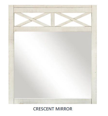4334-0792   Crescent Mirror - Biscuit