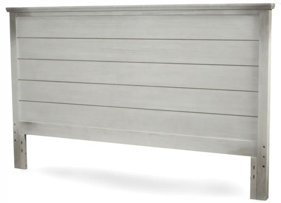 B90040-HB   Geneva Queen Headboard Distressed White Finish