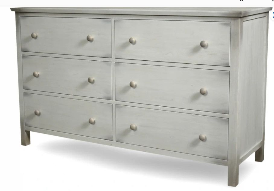 B90036-D   Geneva Dresser with Distressed White Finish